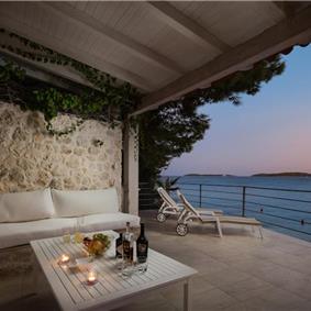 Luxury 6 Bedroom Seafront Villa with pool and Separate Apartment along Secluded Beach near Hvar Town, Sleeps 10-12